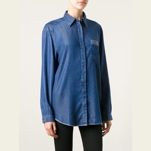 Acne chambray denim addle shirt